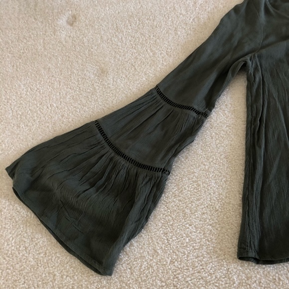 hollister co flare sleeve beach boho blouse top - Picture 2 of 2